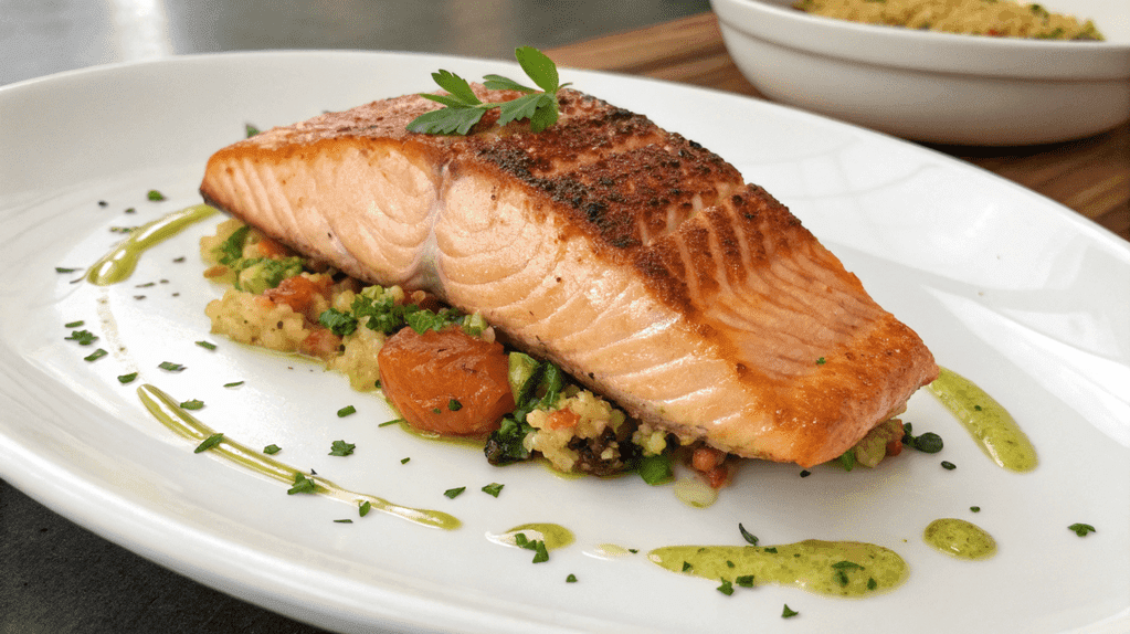 Guide to cooking salmon at 140°F or 145°F, with tips on safety, nutrition, and ideal temperatures.