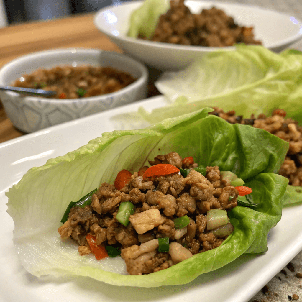 PF Chang's lettuce wraps are higher in carbs due to ingredients like hoisin sauce and water chestnuts, which add sugars. These elements enhance flavor but increase carb content.