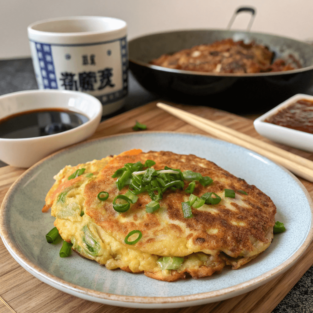 Egg Foo Young is a Chinese-American dish made with eggs, vegetables, and protein like shrimp or chicken, topped with savory gravy. It’s versatile, customizable, and family-friendly.