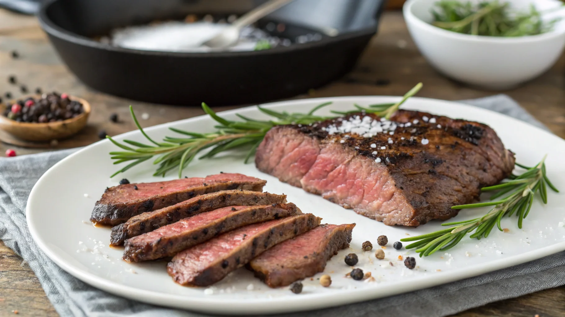 A perfectly grilled flat iron steak, cooked to medium-rare perfection — the ideal way to cook flat iron steak for maximum flavor and tenderness.