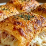 Crispy Air Fryer Pizza Rolls golden and melty