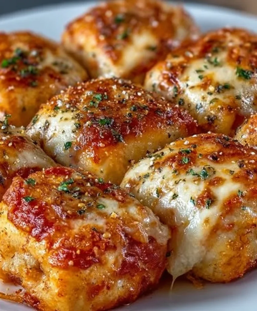 Serving Crispy Air Fryer Pizza Rolls with marinara