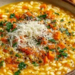 Ingredients for Italian Penicillin Soup Recipe displayed on a rustic table.