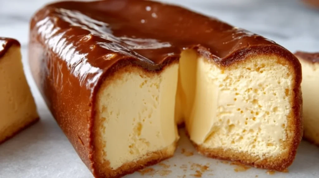 Loaf Pan Burnt Basque Cheesecake with caramelized top