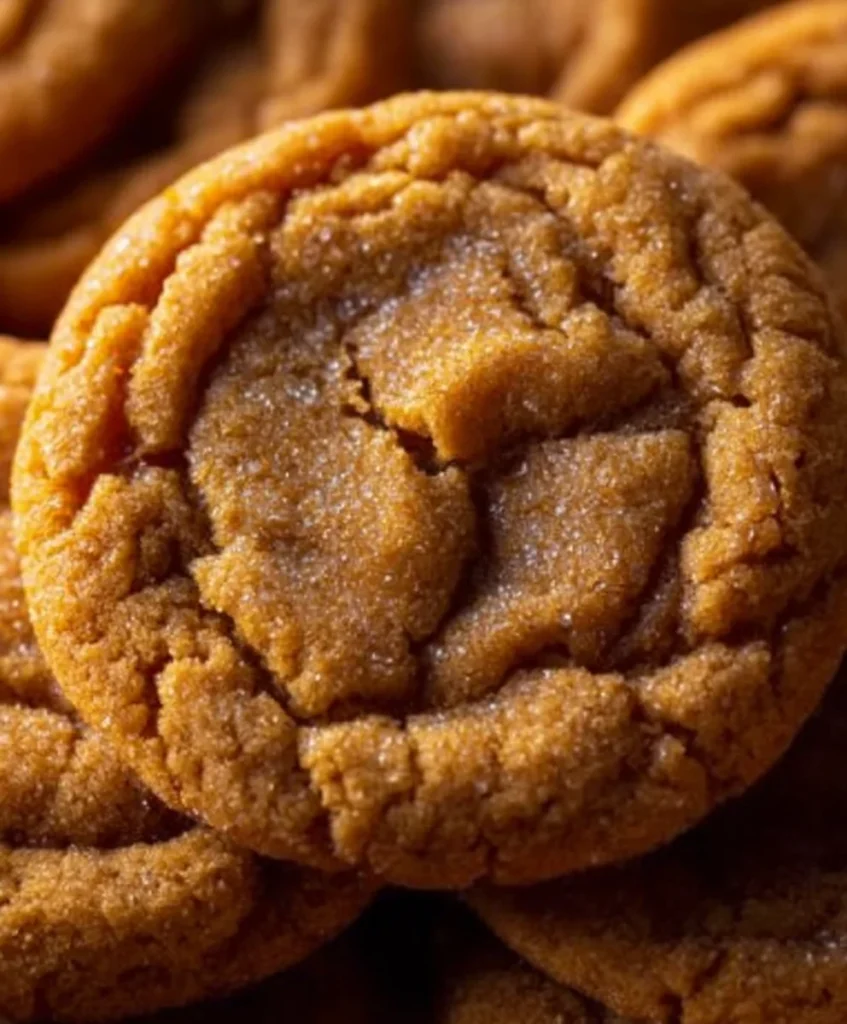 Soft maple pumpkin cookies stacked with maple drizzle