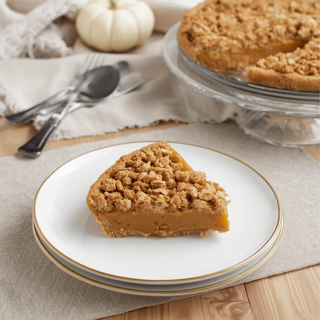 Pumpkin Crisp Pie Dessert - Process or ingredients