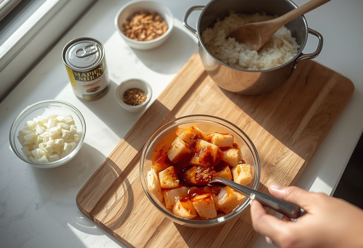 Maple Chicken Coconut Rice - Process or ingredients
