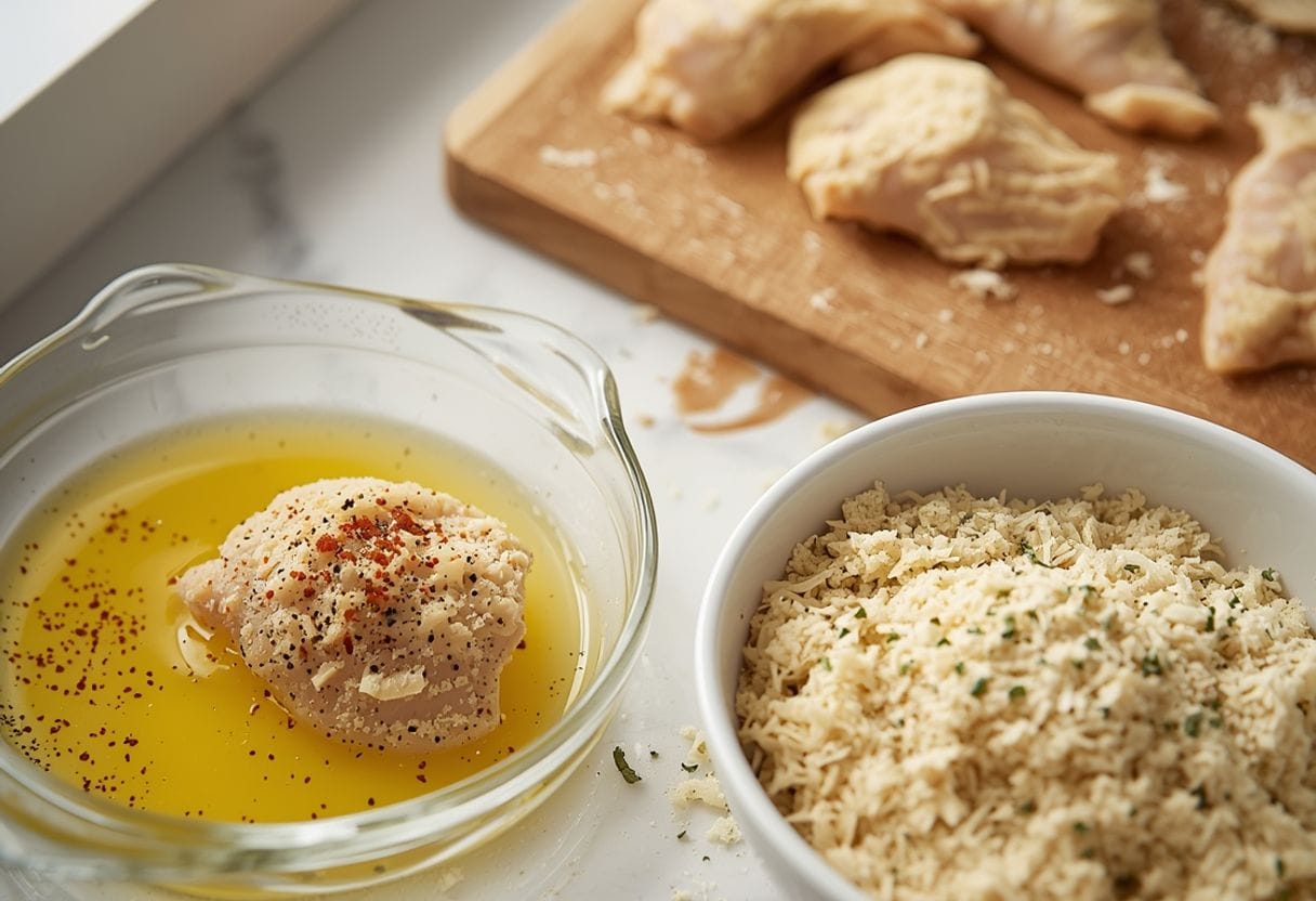 baked parm chicken - Process or ingredients