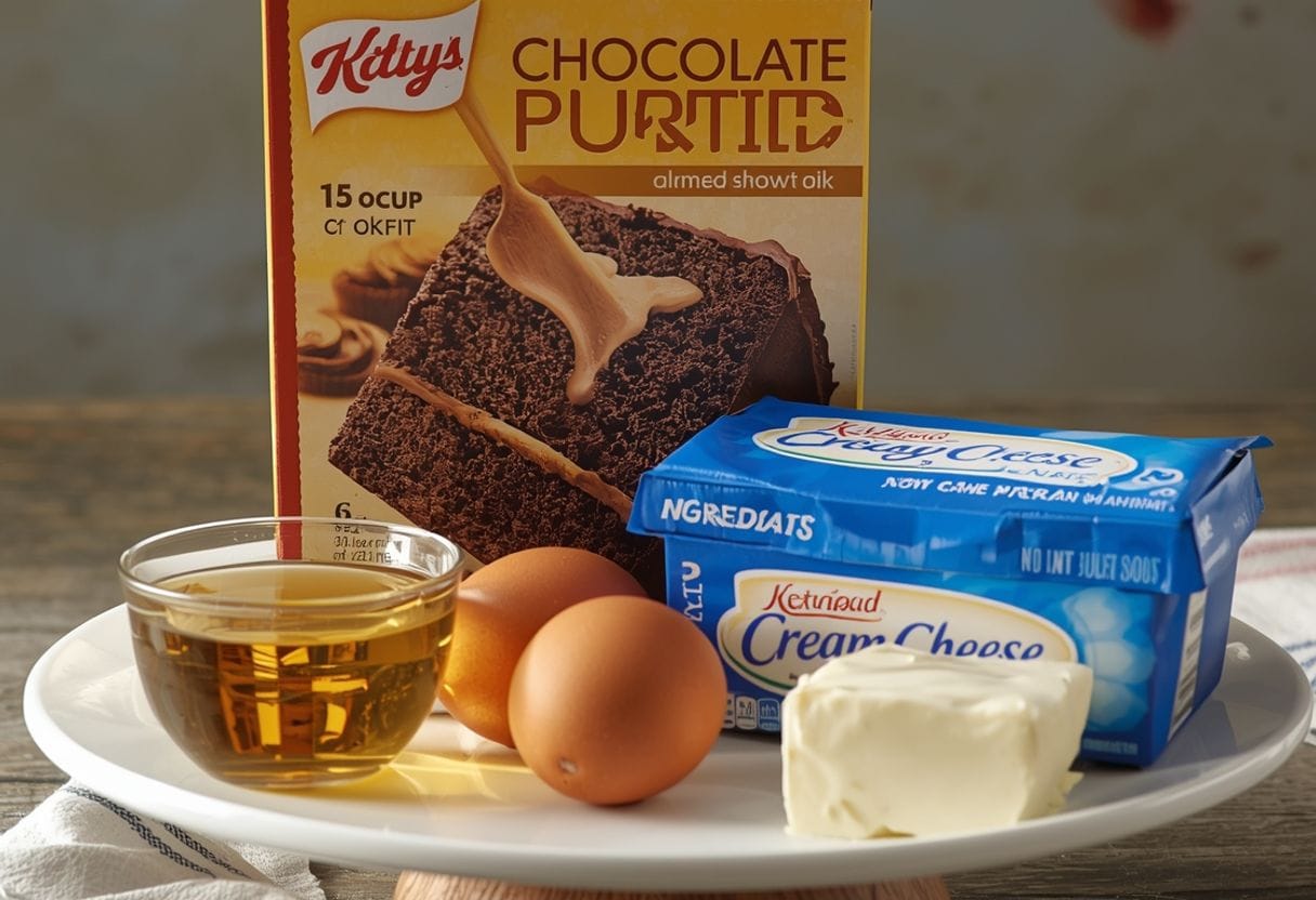 peanut butter poke cake - Process or ingredients