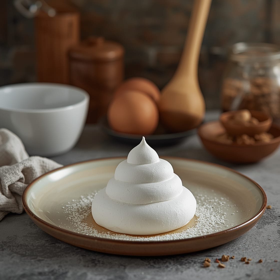 romantic meringue dessert - Process or ingredients