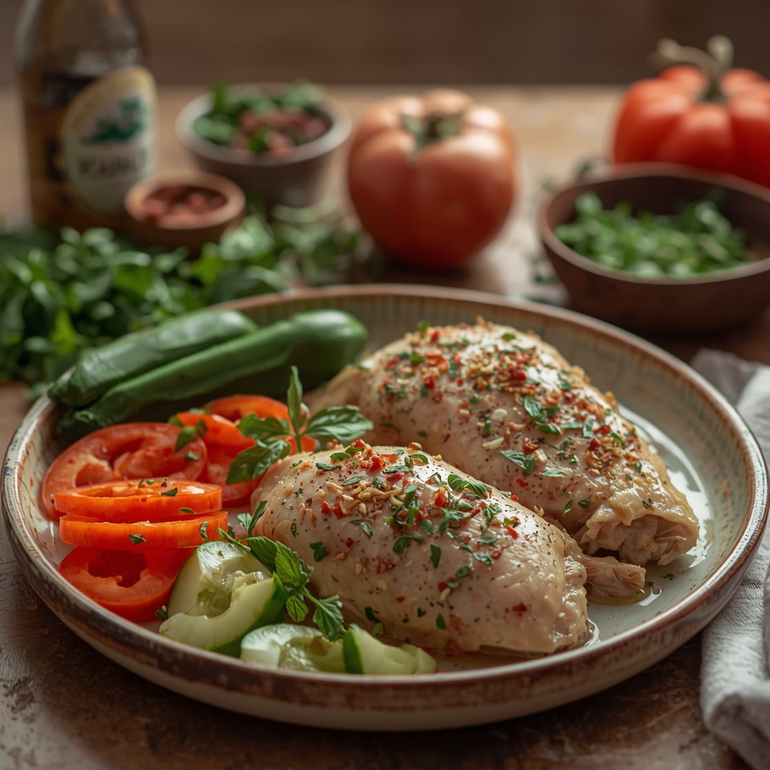 oven baked Mediterranean chicken - Process or ingredients