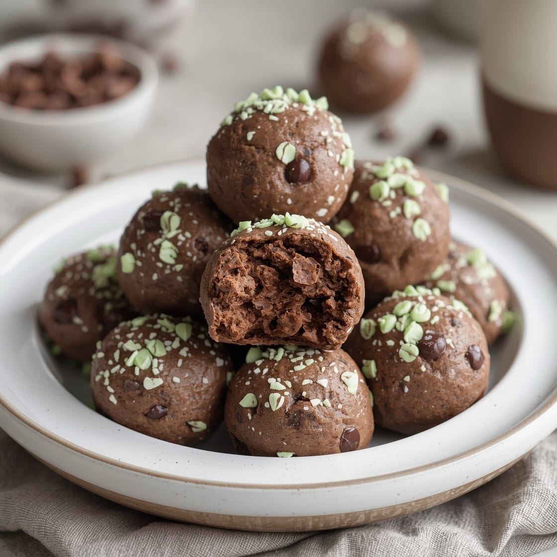 Chocolate Chip Mint Protein Balls - Detail or variation