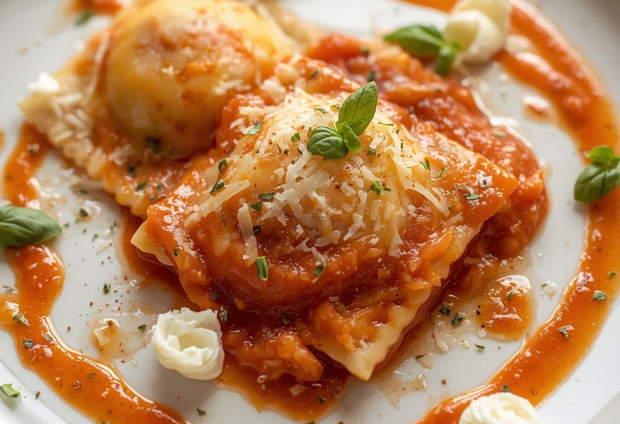 crockpot ravioli lasagna - Detail or variation