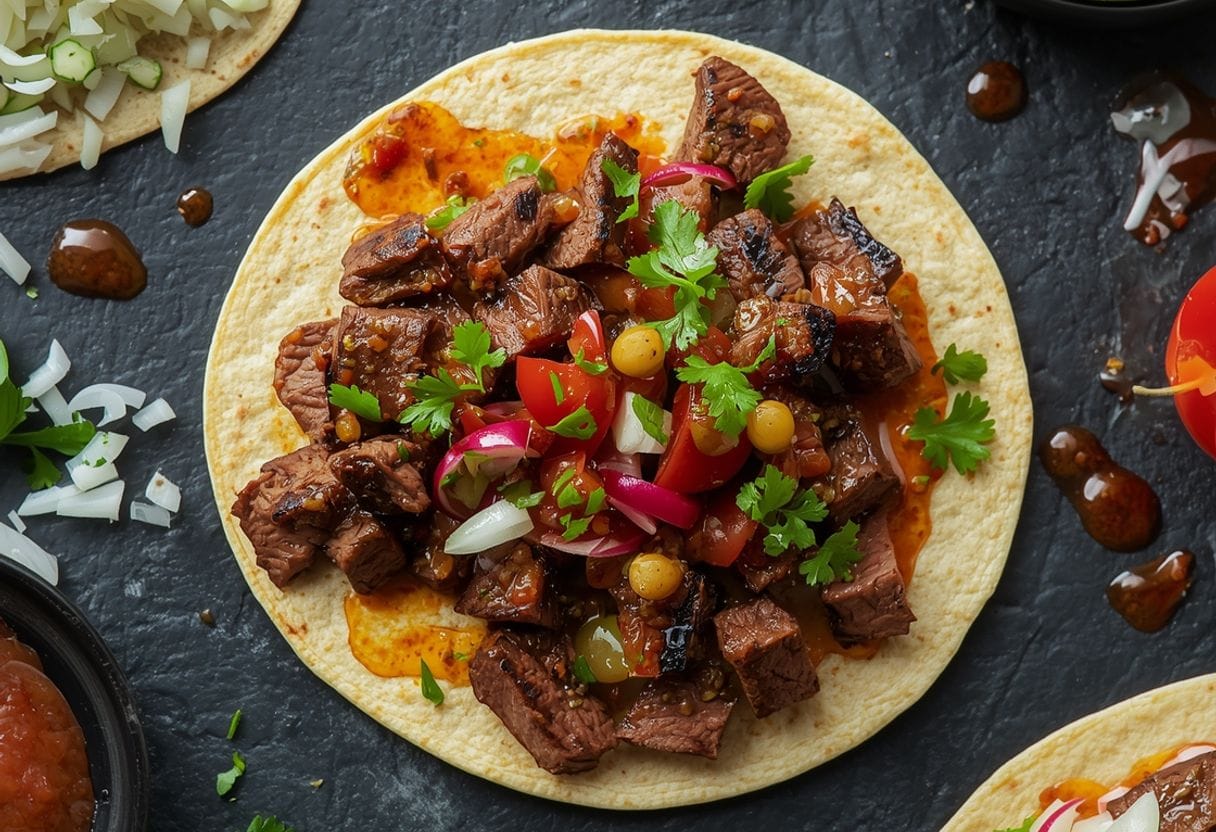asada beef tacos - Detail or variation