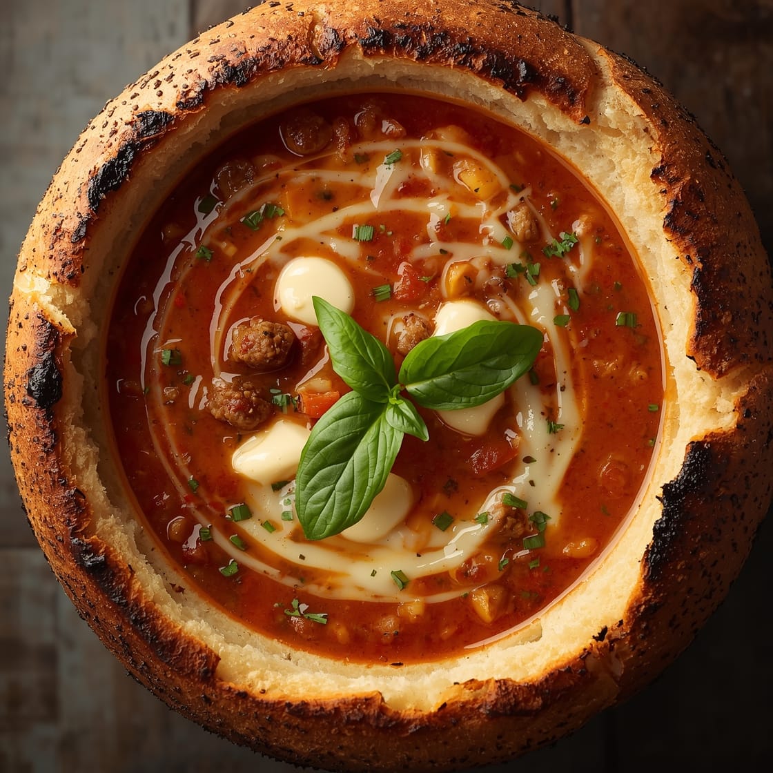 lasagna pasta soup - Detail or variation