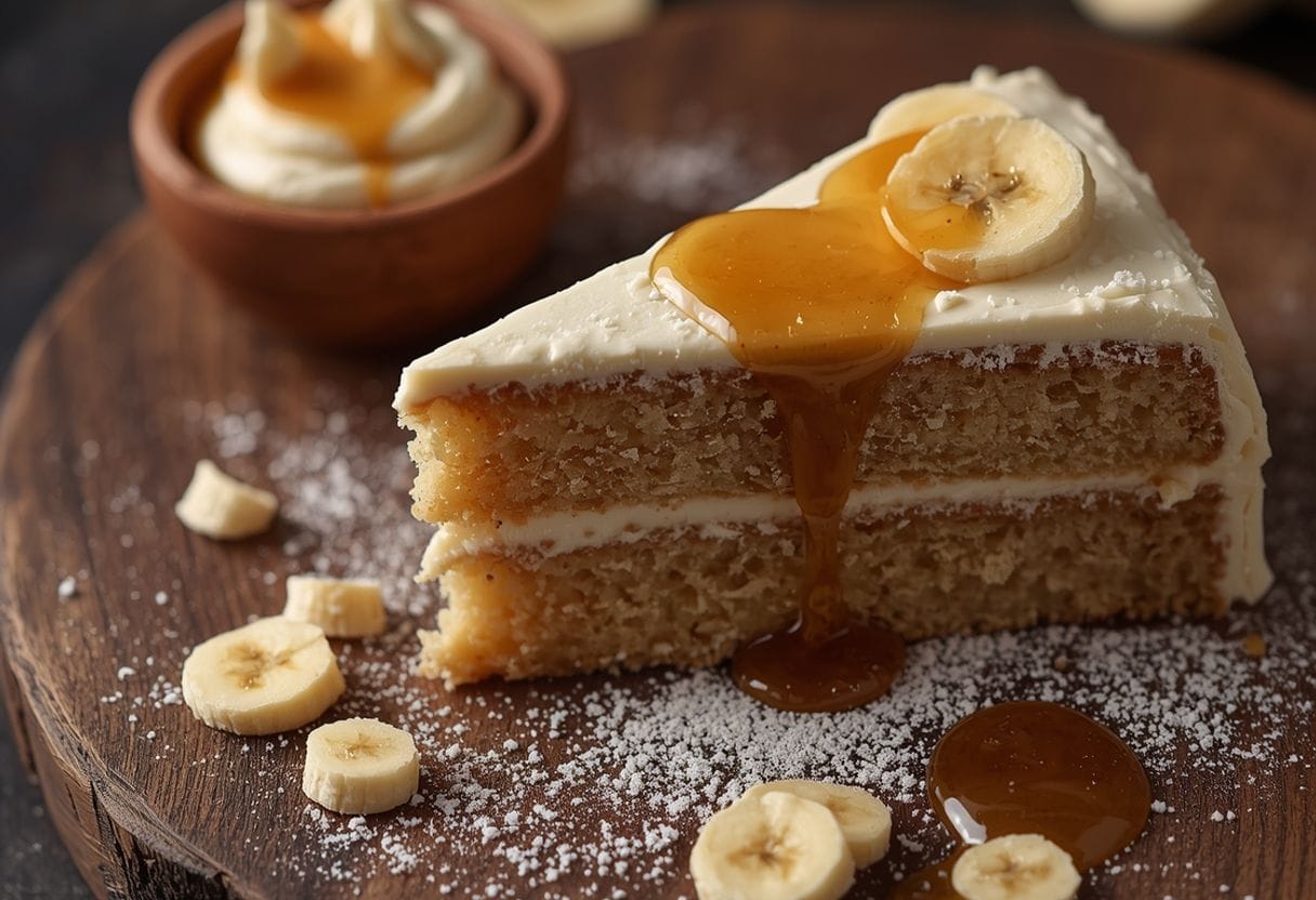 banana cream cheese cake - Detail or variation