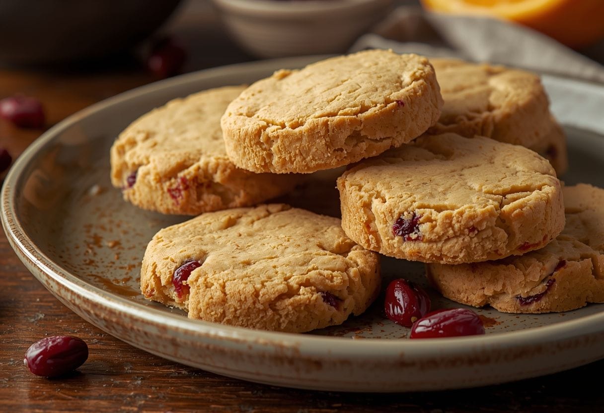 cranberry orange shortbread - Detail or variation