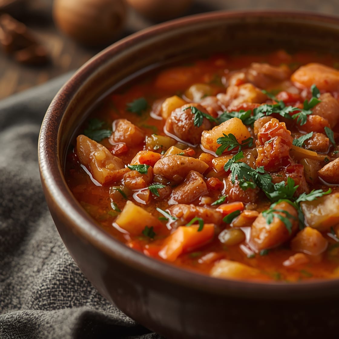 Classic Minestrone Soup - Detail or variation