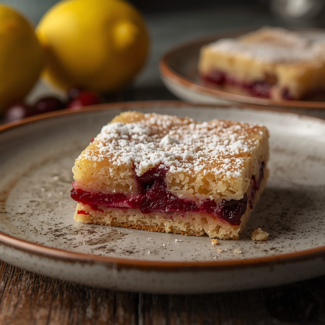 cranberry lemon dessert bars - Detail or variation