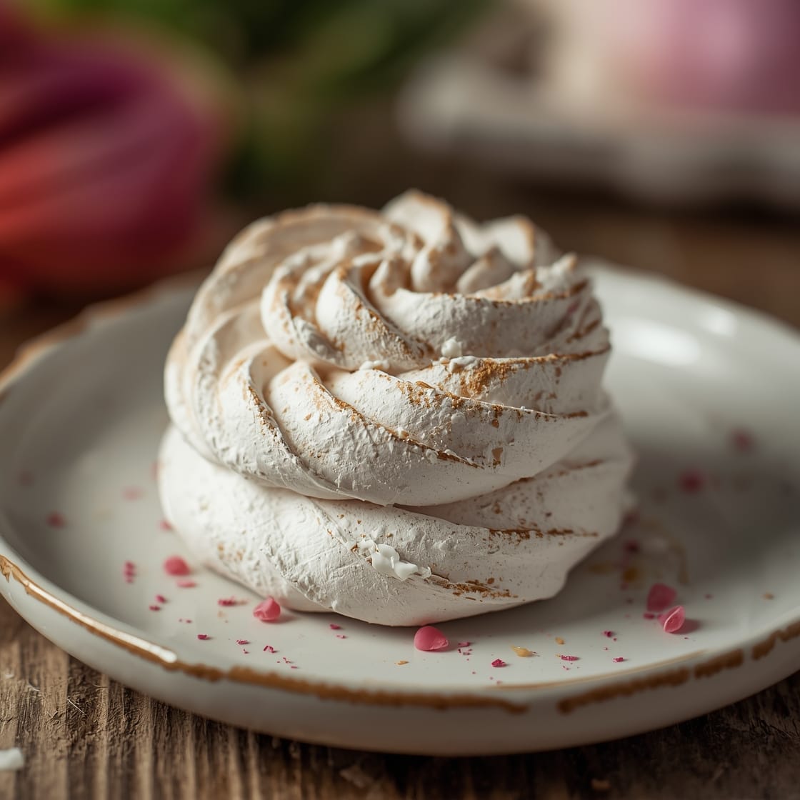 romantic meringue dessert - Detail or variation