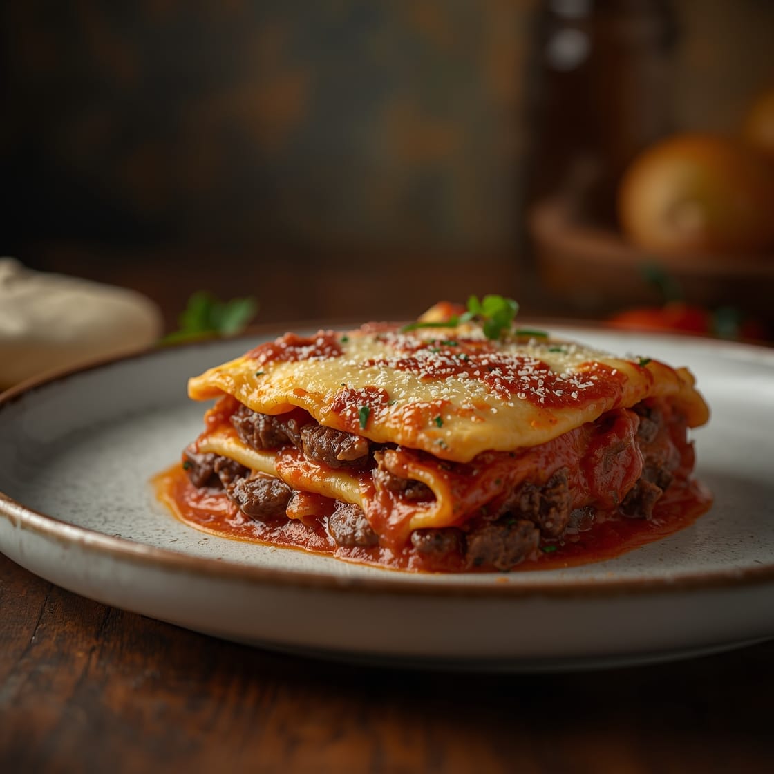 traditional beef lasagna - Detail or variation