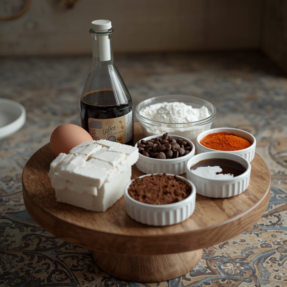 coffee caramel cake - Process or ingredients