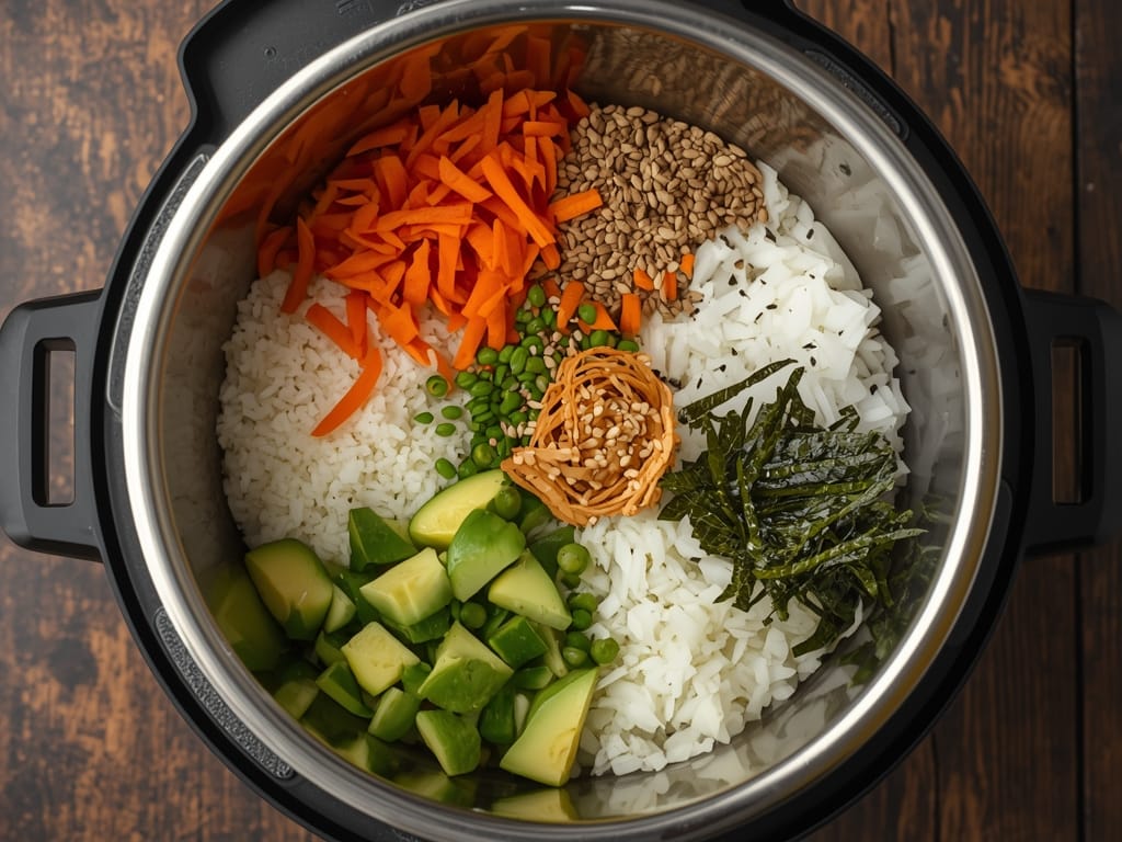 crunchy sushi bowl - Process or ingredients