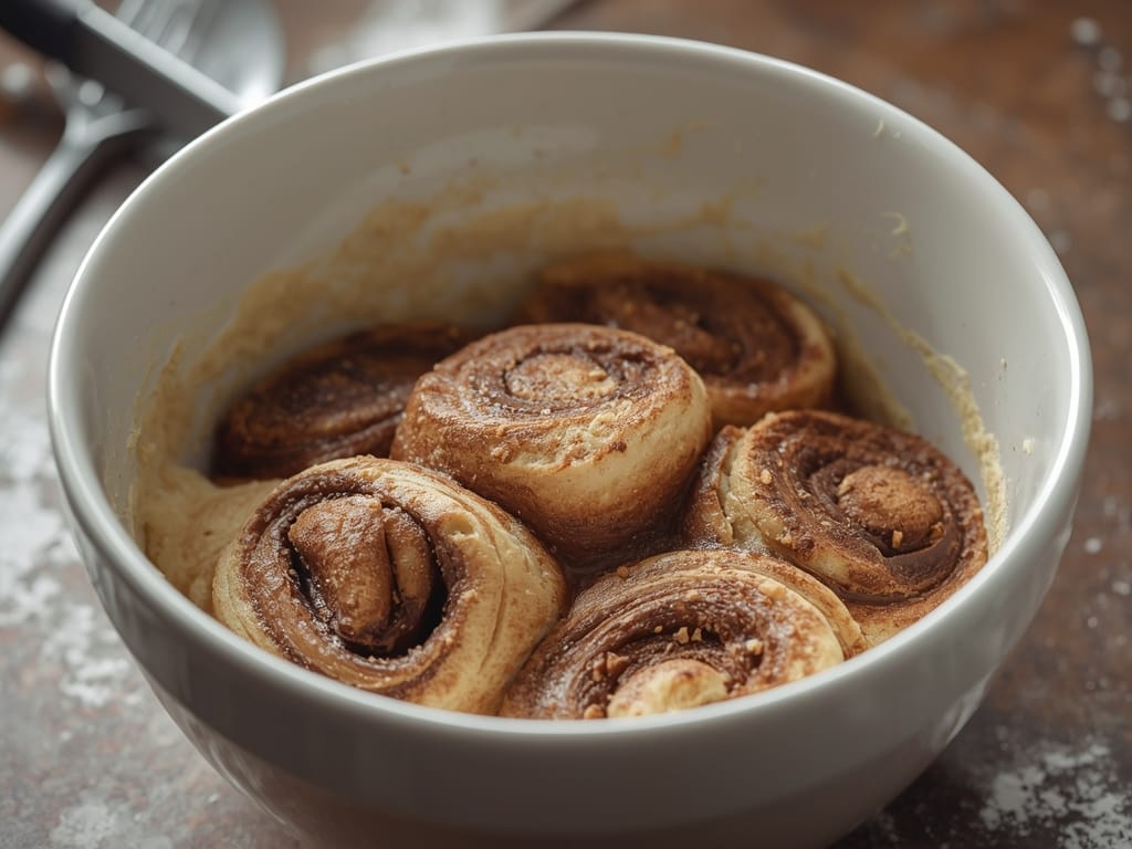 chocolate swirl cinnamon rolls - Process or ingredients