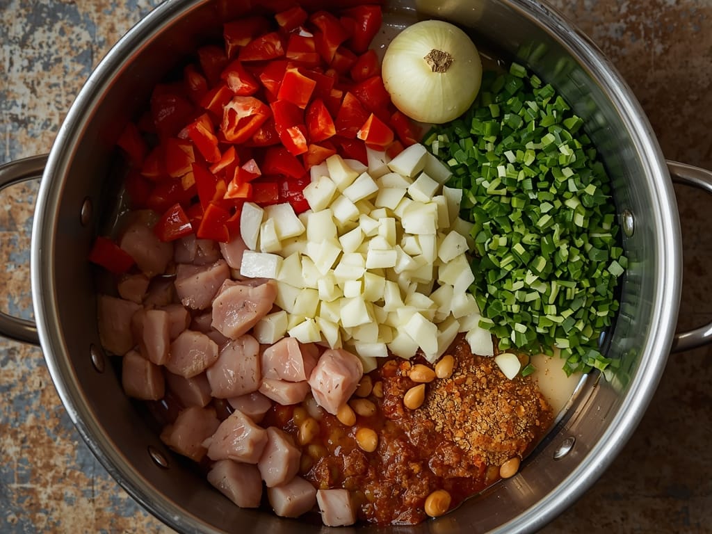 Tex-Mex chicken skillet - Process or ingredients