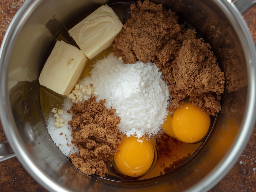Chocolate Mint Pudding Cookies - Process or ingredients