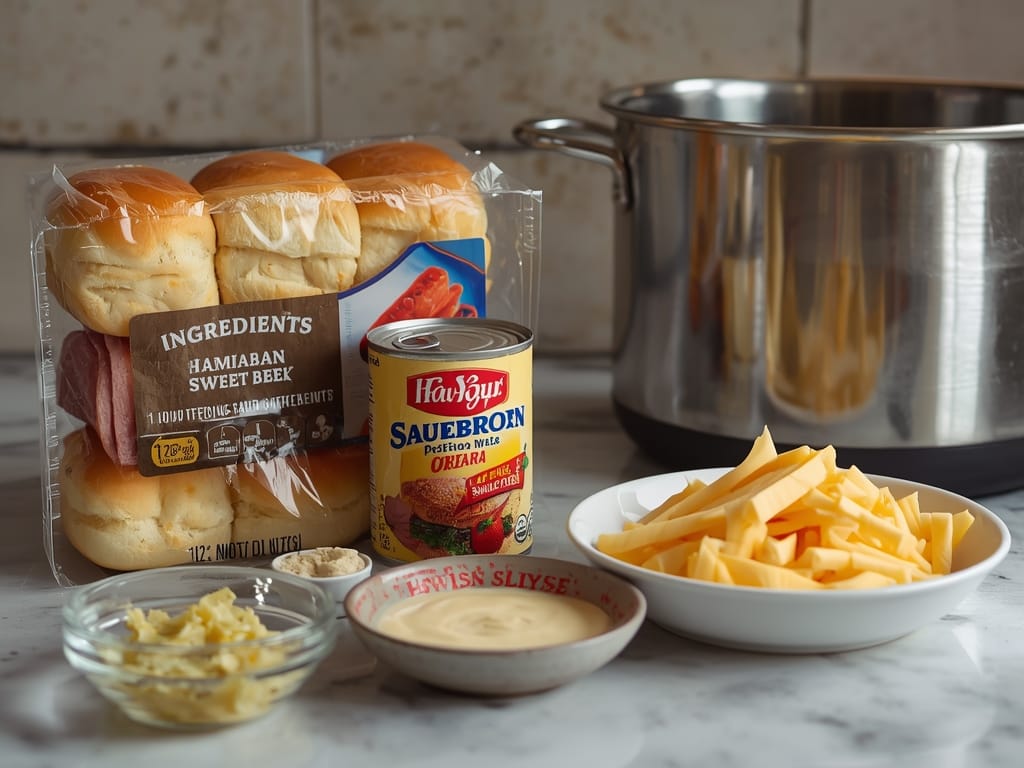 baked reuben sliders - Process or ingredients