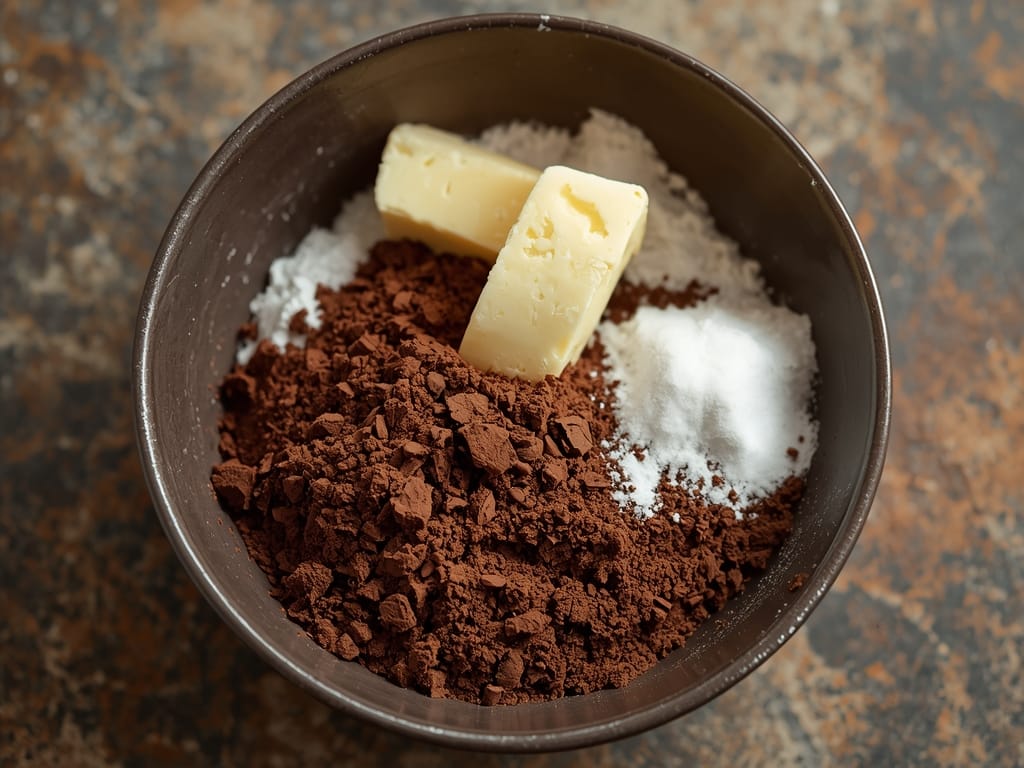 Irish cream chocolate tart - Process or ingredients