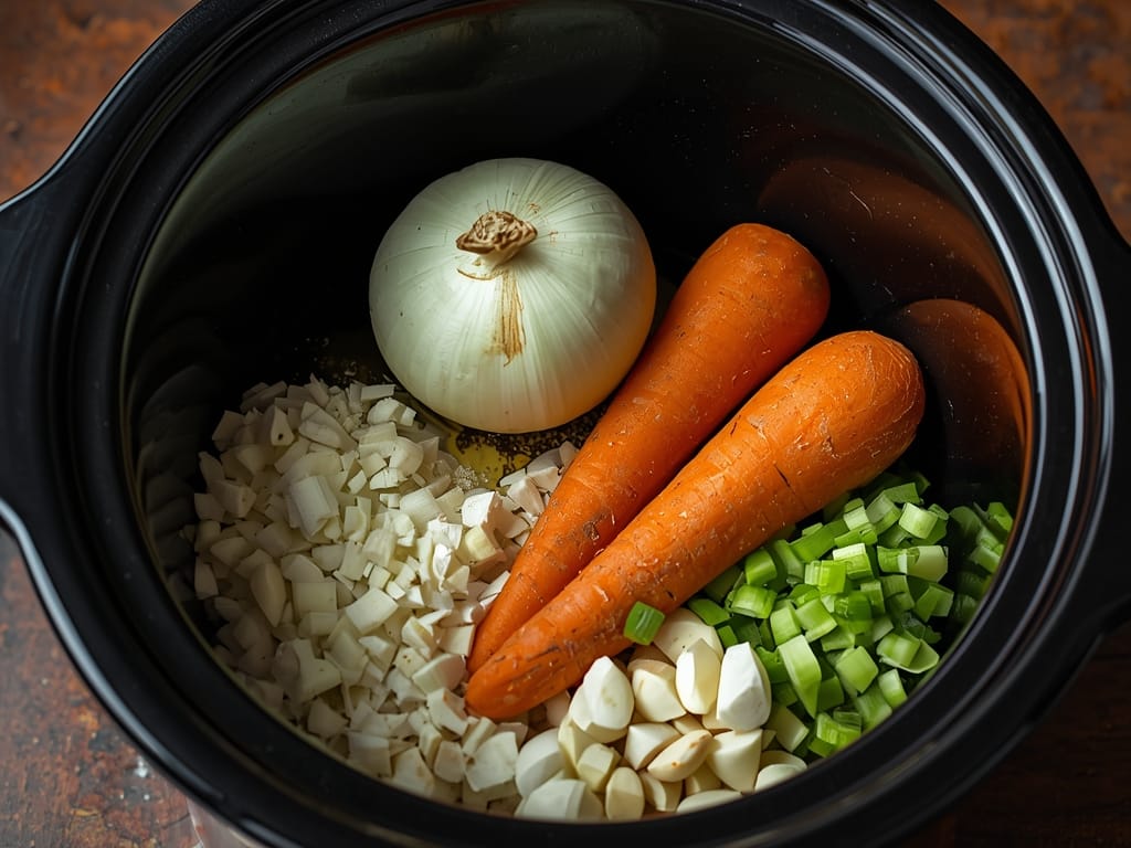 cozy slow cooker soup - Process or ingredients