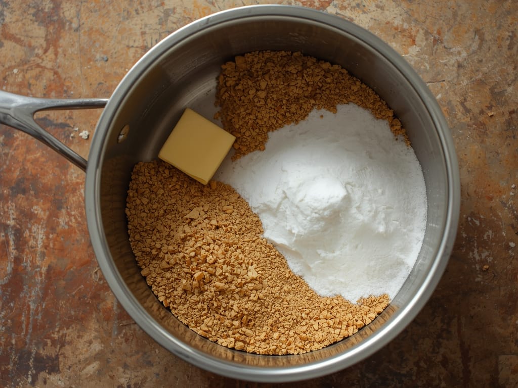 no bake pistachio cheesecake - Process or ingredients