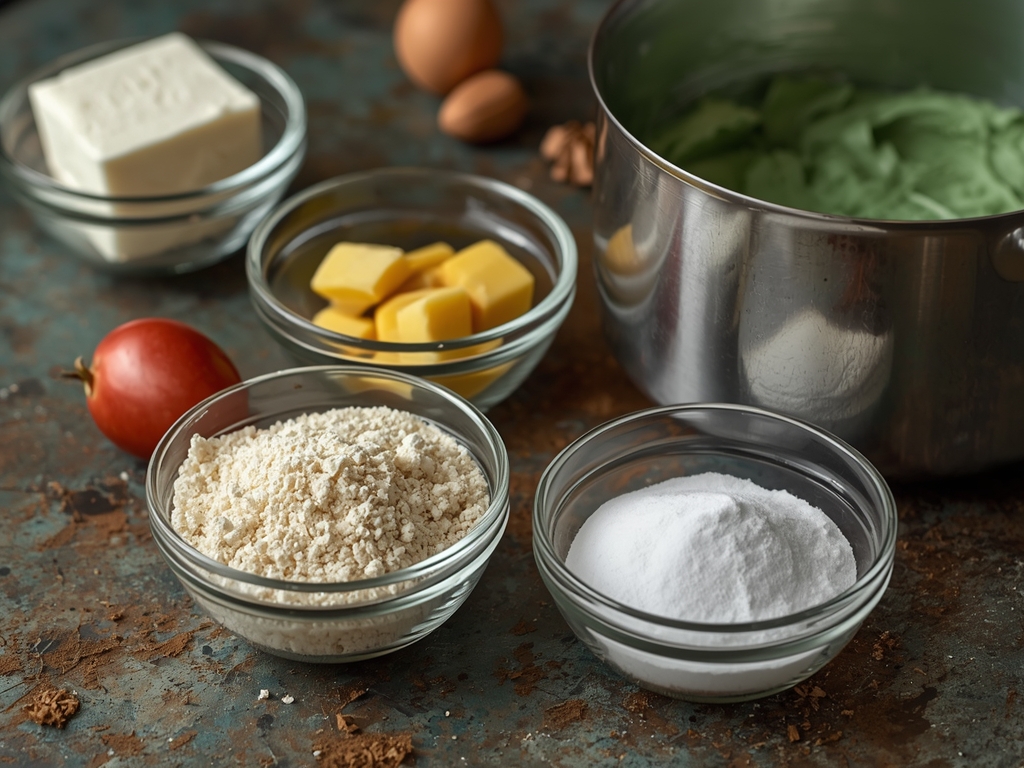 festive green desserts - Process or ingredients