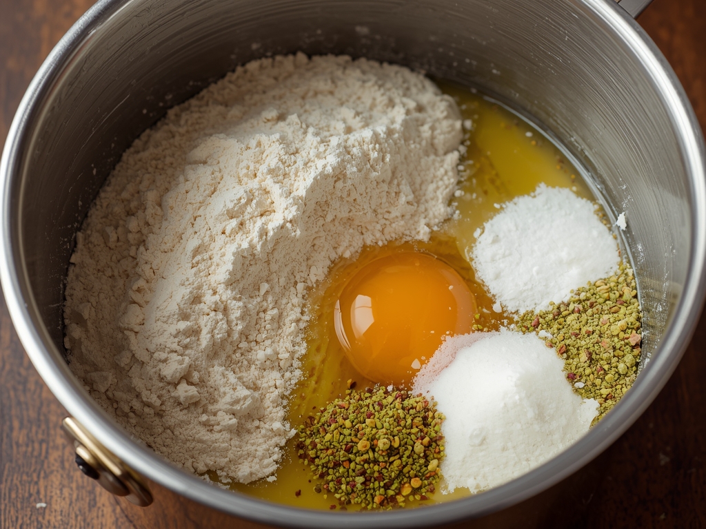 pistachio french macarons - Process or ingredients