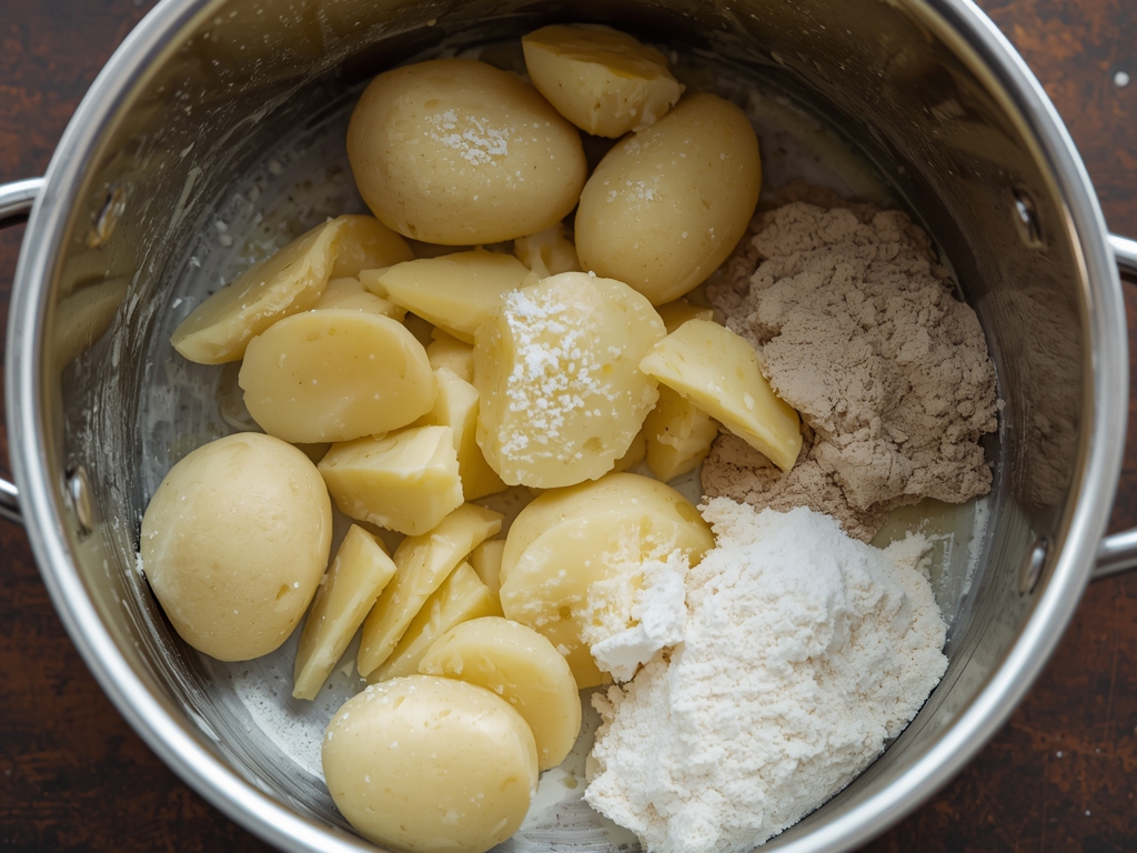 Creamy Potato Gratin Bake - Process or ingredients