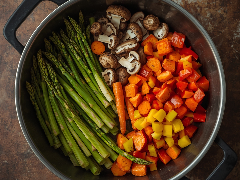 Roasted Seasonal Spring Vegetables - Process or ingredients
