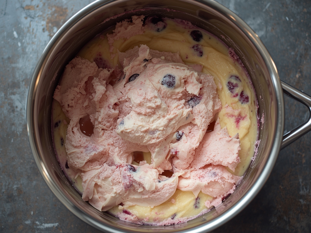 fresh berry cream cake - Process or ingredients