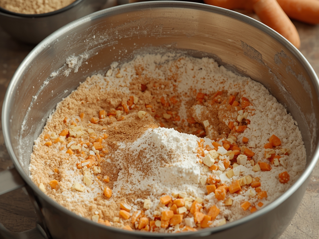 moist carrot layer cake - Process or ingredients