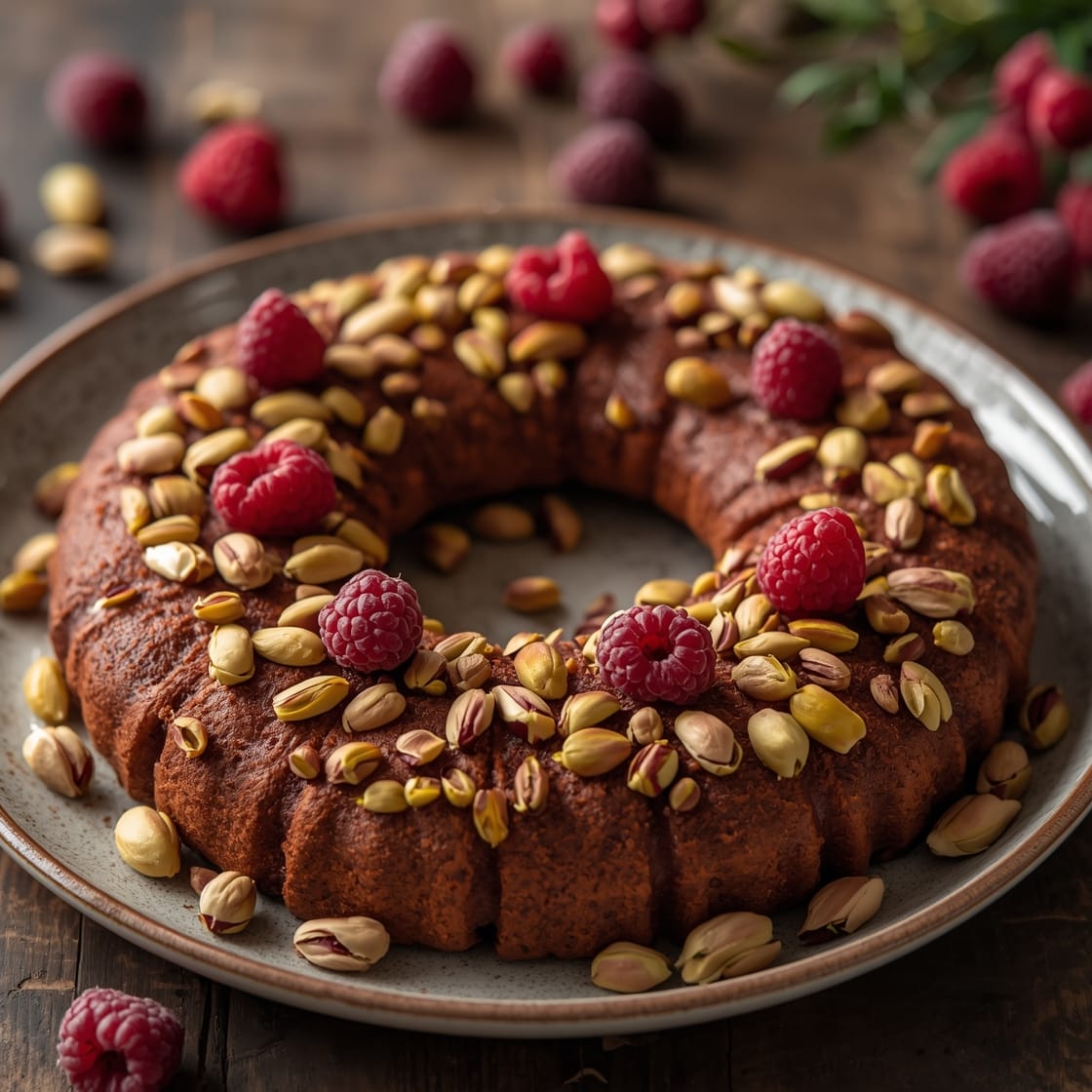 raspberry pistachio wreath - Detail or variation