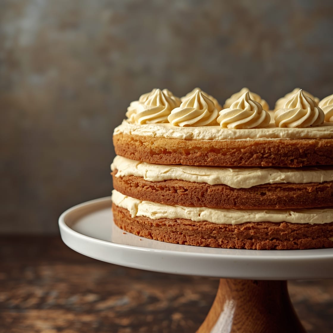 layered Italian cream cake - Detail or variation