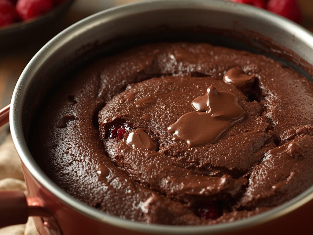 rich chocolate raspberry cheesecake - Detail or variation