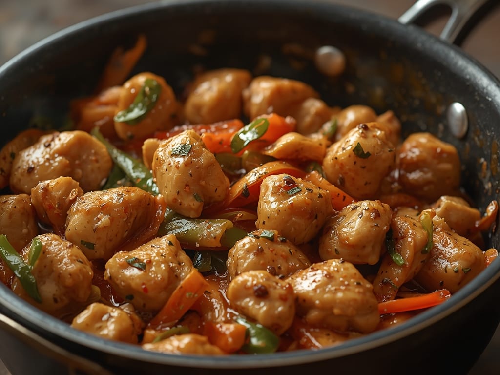 peppery chicken stir fry - Detail or variation