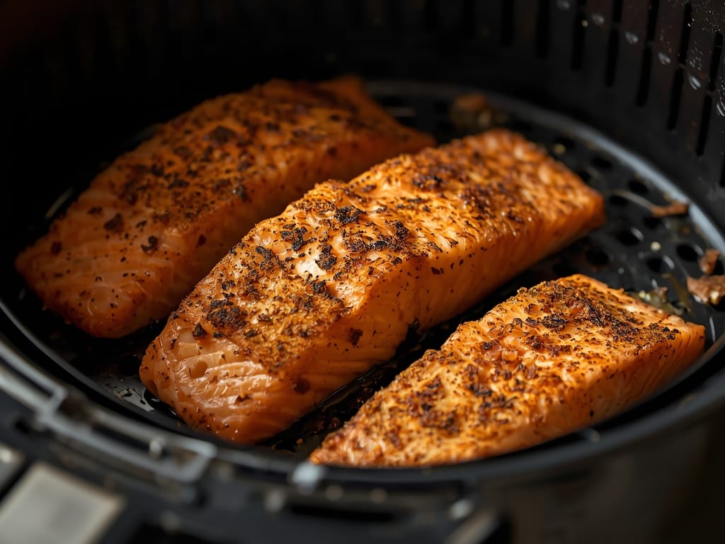 crispy air fryer salmon - Detail or variation