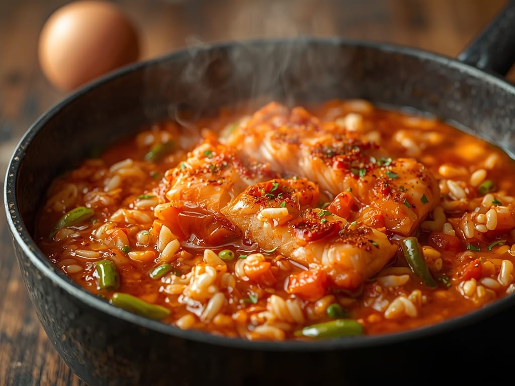 spicy salmon rice bowl - Detail or variation