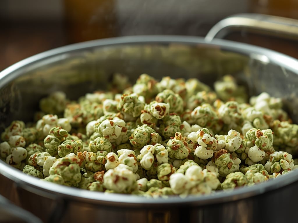 festive green popcorn mix - Detail or variation