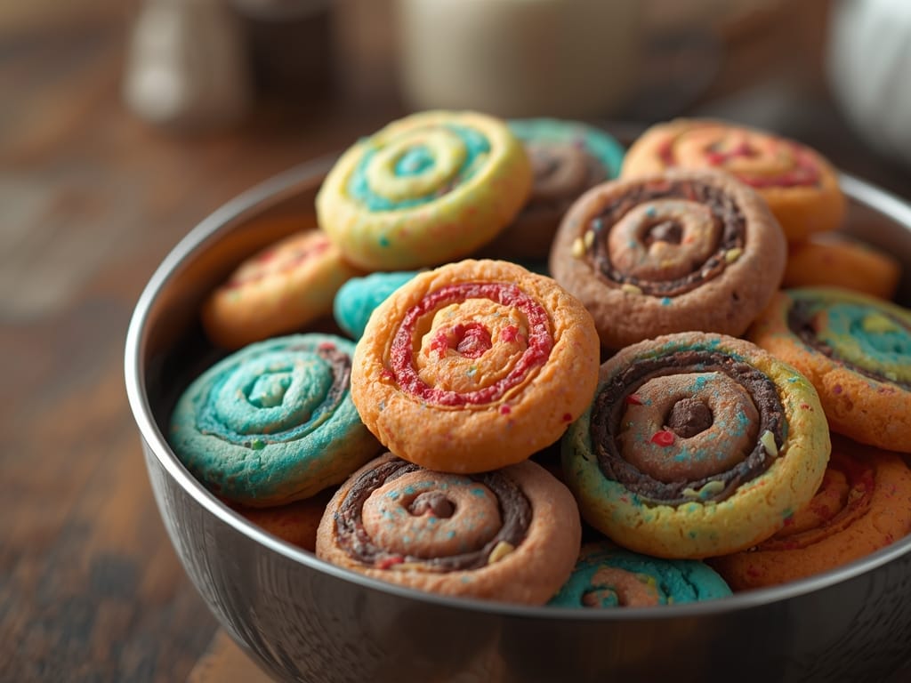 Colorful Spiral Cookies - Detail or variation