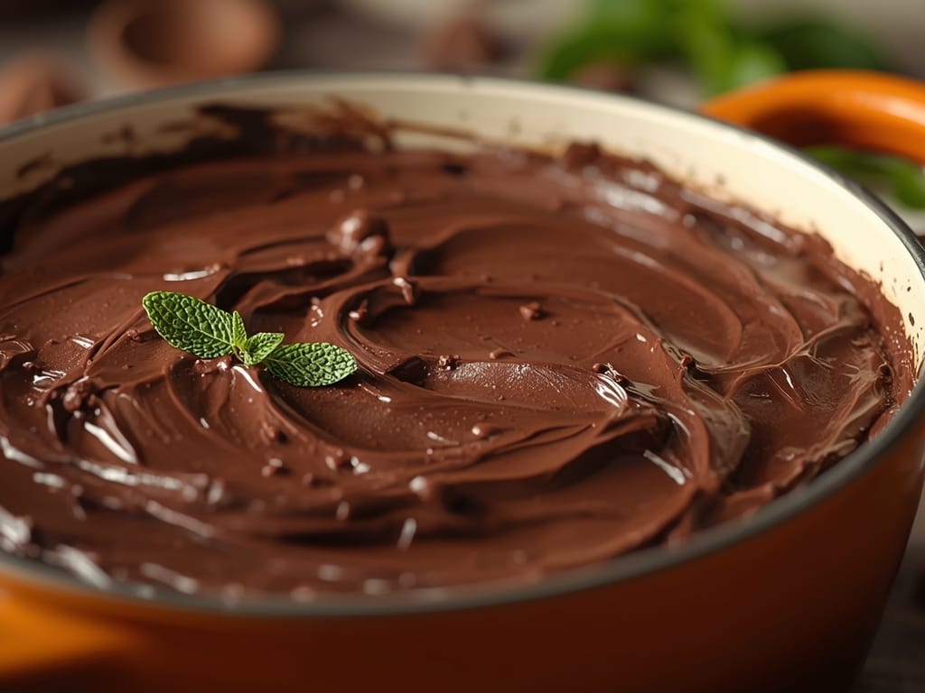 layered mint chocolate dessert - Detail or variation