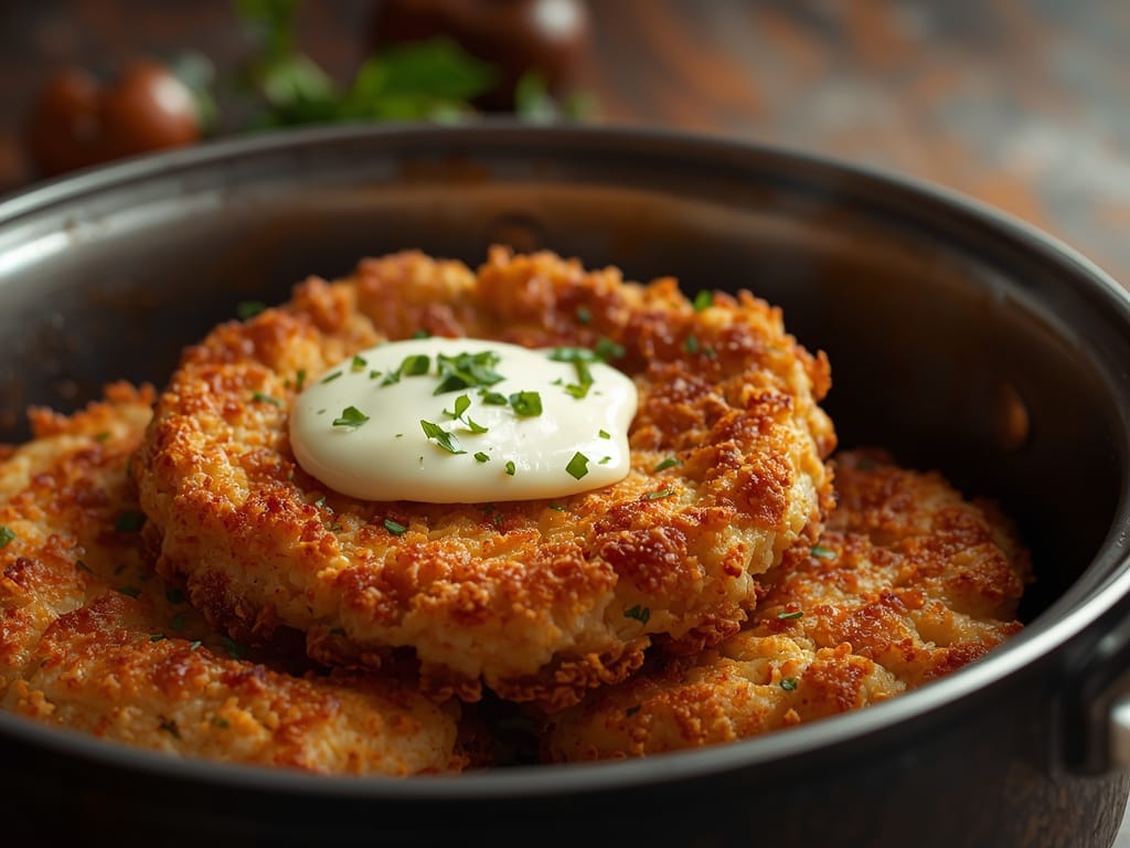 crispy mozzarella schnitzel - Detail or variation